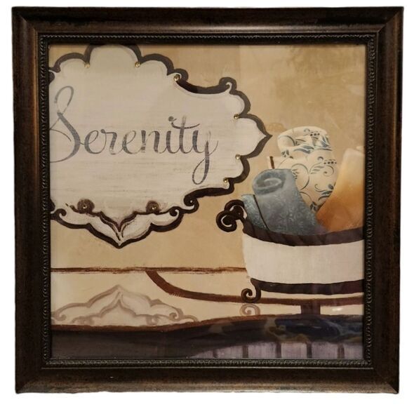 Bathroom Framed Pictures Bars of Soap Soothe and Serenity 14" ×‎ 14" - Picture 5 of 9